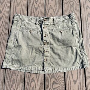 American Eagle Outfitters Size 14 High Rise A Line Mini Skirt Deep Green